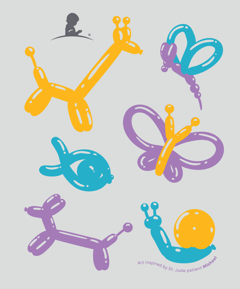 Primary image Balloon Animal Friends T-Shirt - Inspired by St. Jude Patient Mischeel